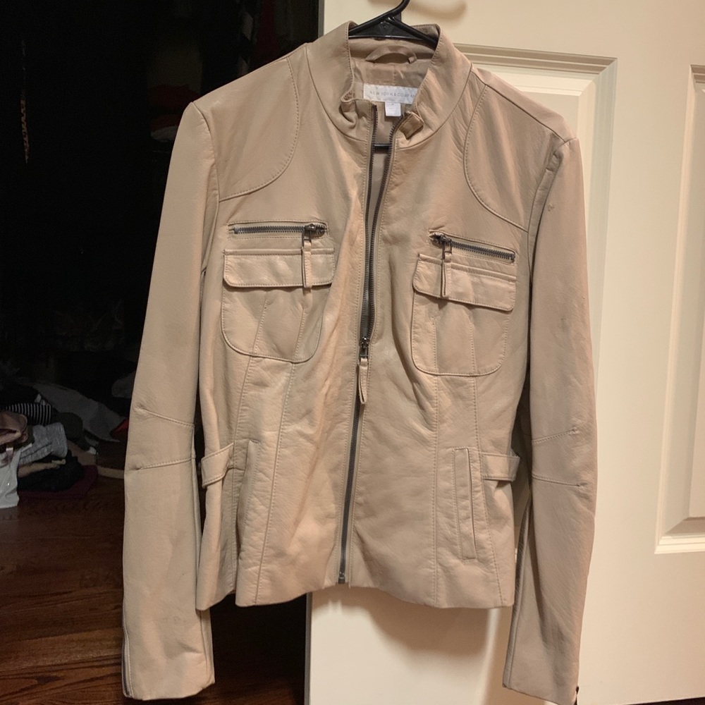 Faux leather jacket sz medium